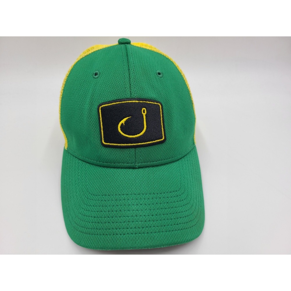 Avid Gear Fishing Mesh Trucker Snapback Hat Cap Outdoors Men Women Green Yellow